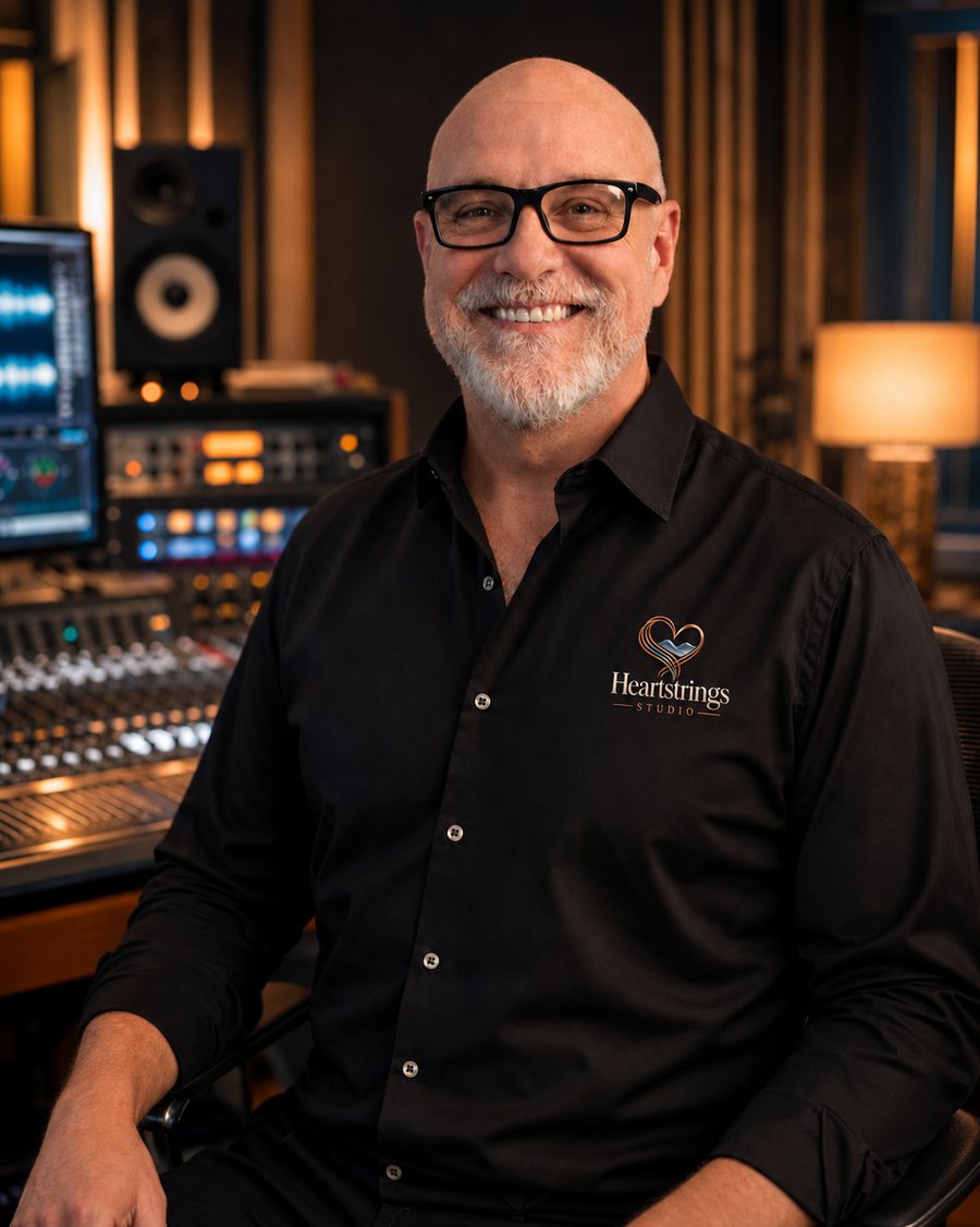 Tim Harbert, founder and songwriter of Heartstrings Studio